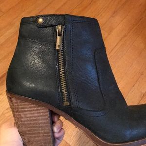 Lucky Brand Black Leather Booties
